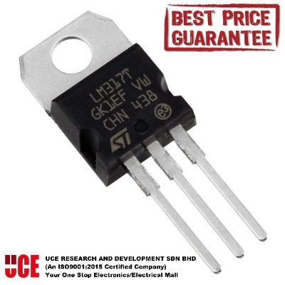 Picture of 2Pcs- LM317T LM317 LM 317 Voltage Regulator IC Linear Voltage Stabilizer Adjustable Voltage Regulator 1.2V to 37V 1.5A TO-220 Package 3 Pin IC Chip Electrical Circuitry & Parts