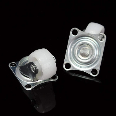 Picture of 1" Inches Mini One Inch Nylon Caster Wheels 1" Inches Without Bearing & Without Lock For Smart Robot Car Wheel Project