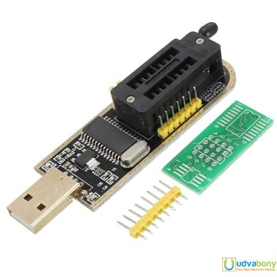 Picture of CH341A USB Programmer CH341A EEPROM Programmer 24 25 Series EEPROM Flash BIOS USB Programmer SOIC8 SOP8 Clips Adapters Module Motherboard