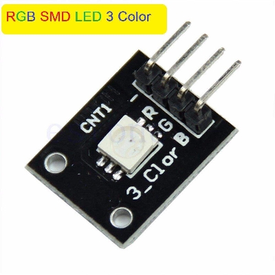 Picture of RGB SMD LED 3 Color Module Circuit Board Red Green Blue RGB For Arduino Electronics Project DIY LED Light Bulbs