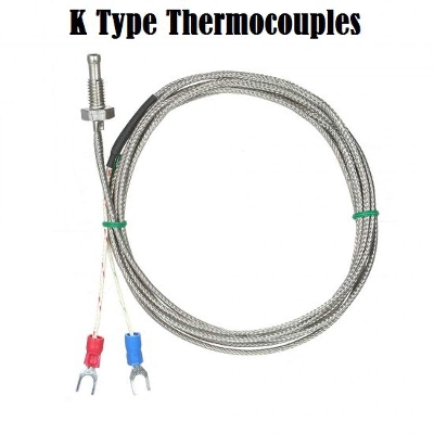 Picture of K Type Thermocouples 2 Meters Cable Probe M6 Screw For Industrial General Purpose Temperature Controller Sensor