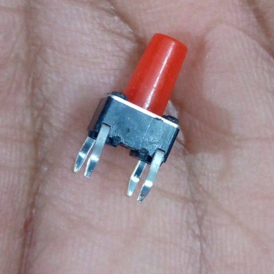 Picture of 10Pcs RED Head Momentary 4Pin Tactile Tact Push Button Switch 4 Pin 6x6x10mm On Off PCB DIP Through Hole Touch Switch Momentary Push Button Switch Square Push Switch Light Switches