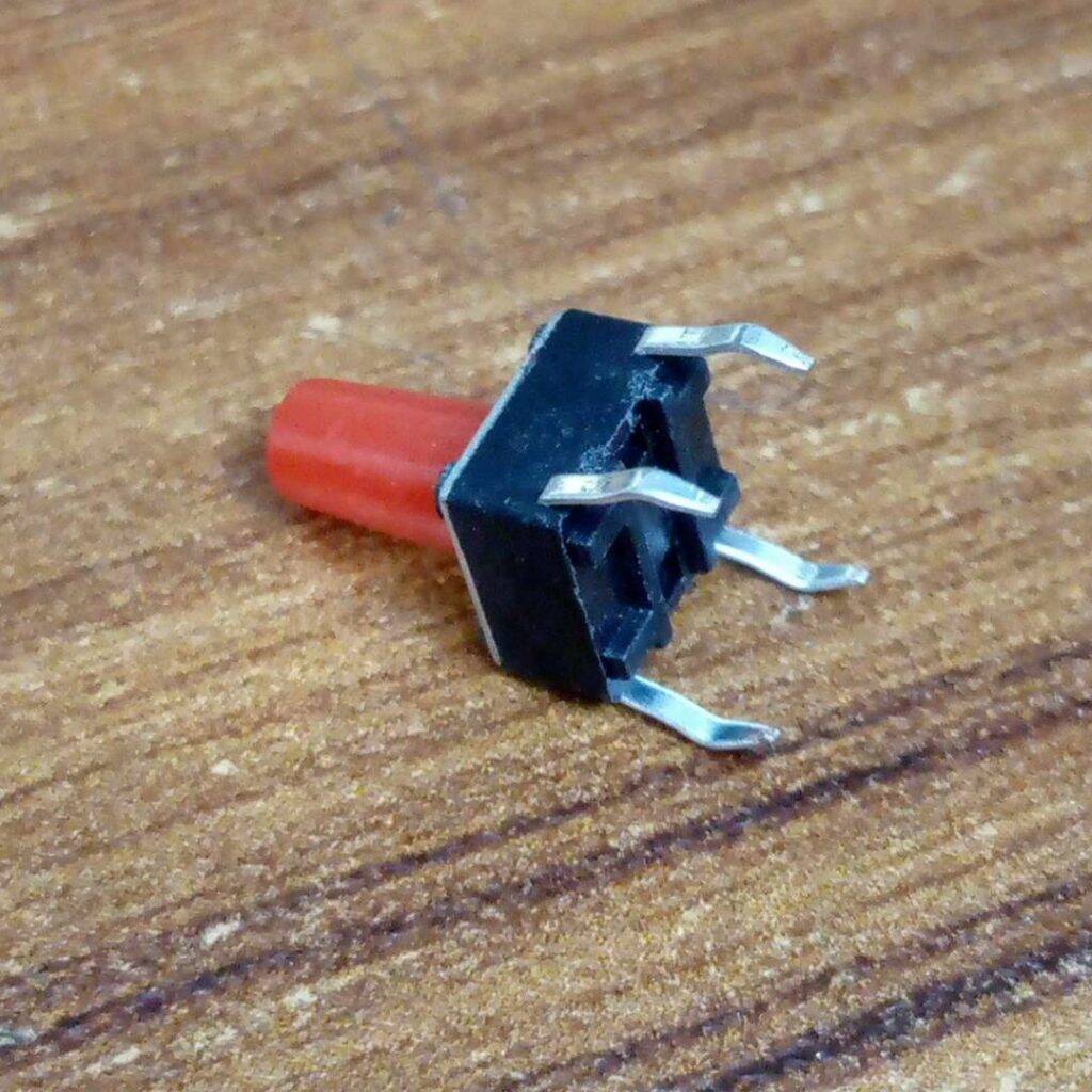 Picture of 10Pcs RED Head Momentary 4Pin Tactile Tact Push Button Switch 4 Pin 6x6x10mm On Off PCB DIP Through Hole Touch Switch Momentary Push Button Switch Square Push Switch Light Switches