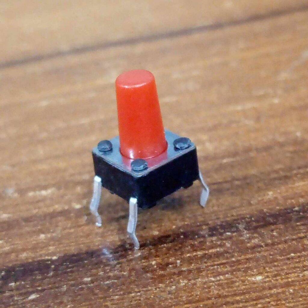 Picture of 10Pcs RED Head Momentary 4Pin Tactile Tact Push Button Switch 4 Pin 6x6x10mm On Off PCB DIP Through Hole Touch Switch Momentary Push Button Switch Square Push Switch Light Switches