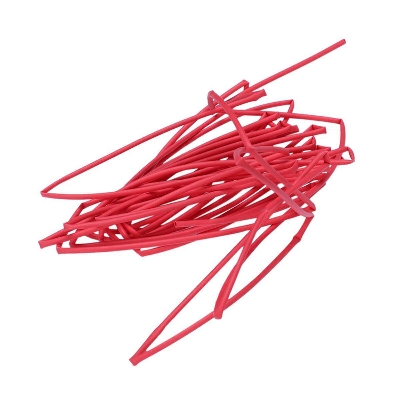Picture of RED Color 1mm 3 Gauge  Heat Shrink Tube 1mm Red Heat-shrink Tubing Shrinkable Wrap Wire Cable Sleeve Set Heat Shrink Φ1mm Wire DIY Connector Cables Repair - Red