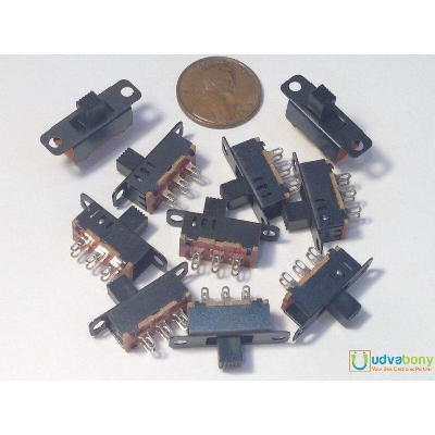 Picture of Slide Switch 3 Positions 6 Pin DPDT Panel Mounting-10Pcs