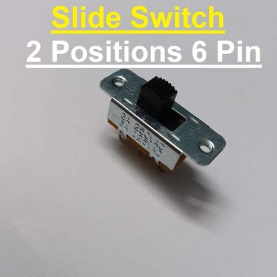 Picture of 5Pcs DPDT Slide Switch 2 Positions 6 Pin Panel Mount Big Size For Electrical DIY