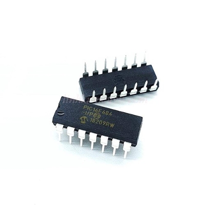 Picture of PIC16F684 PIC-16F684 PIC 16F684 Microcontrollers IC 8-Bit 20MHz 2KB Flash Microchip MCU DIP-14 14 Pin Dual In Line Package Chip Electrical Circuitry & Parts