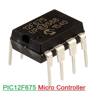 Picture of Microchip PIC12F675 Micro Controller IC PIC 12F675 Flash 1KByte 4MHz Microcontroller Electronics Chip Electrical Circuitry & Parts