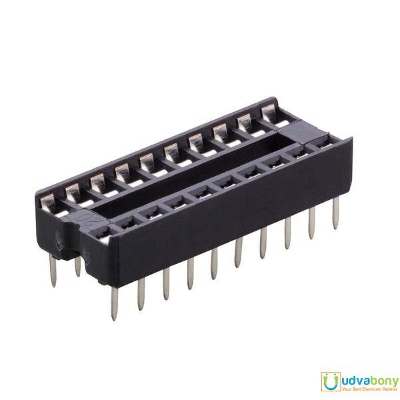 Picture of 5Pcs- 20 Pin IC Base 20 Pin PCB Mount Low Cost IC Socket DIL DIP IC Socket PCB Mount Connector Adaptor Solder Type IC Base Socket For 20 Pin IC Electronics Circuitry & Parts