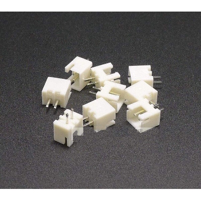 Picture of 10Pcs- 2Pin WHITE MALE HEADER Female Housing JST XH Male Header 2 Pin 2.54mm Pitch Male Connector For Electronics Projects PCB Mount Circuit Breadboard Friendly DIY Cables