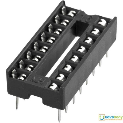 Picture of 5Pcs- 16 Pin IC Base 16 Pin PCB Mount Low Cost IC Socket DIL DIP IC Socket PCB Mount Connector Adapters Solder Type IC Base Socket For 16 Pin IC Electronics Circuitry & Parts - Multicolor