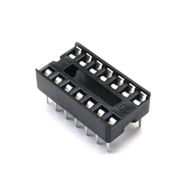 Picture of 5Pcs- 14 Pin IC Base 14 Pin PCB Mount Low Cost IC Socket DIL DIP IC Socket PCB Mount Connector Adapters Solder Type IC Base Socket  For 14 Pin IC Electronics Circuitry & Parts - Black