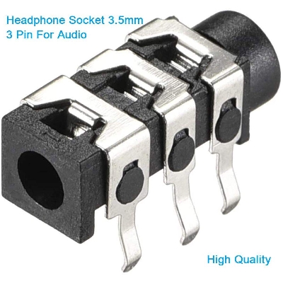 Picture of 5Pcs PCB Mount 3.5mm Female Socket 5 Pin DIP PJ-313 Female Audio Headphone Socket For Audio Sound  Amplifier Speaker