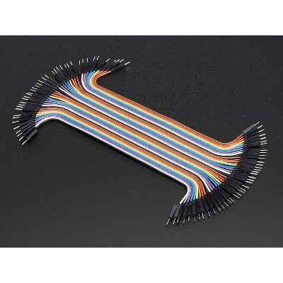 Picture of M-M 40Pcs Set Jumper Wires MALE To MALE Ribbon Set Connecting Wire 40Pcs Cables 20cm Breadboard Friendly Arduino Raspberry PI Electronics Projects Prototyping Cables
