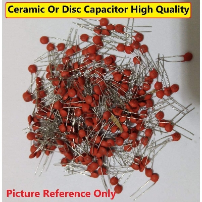 Picture of 25Pcs- 220pF 221 Capacitor Mini Ceramic Capacitors 221 220pF 50V Ceramic Disc Capacitor Non-Polarized Through Hole For Electrical Circuitry & Parts - Beige