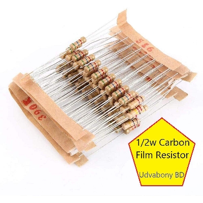 Picture of 25Pcs-Resistor 1.5 Ohm 1/2W 5% Carbon Film Resistor High Quality