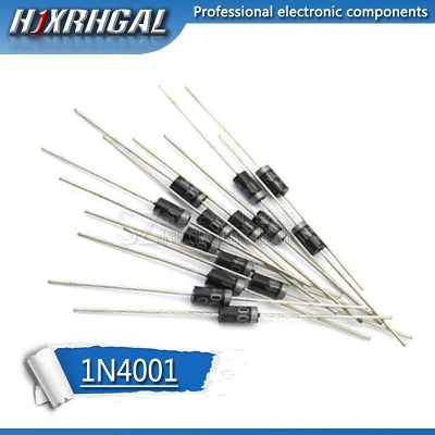 Picture of 20Pcs- Diode 1N4001 50V 1A General Purpose Rectifier Diode 1N 4001 Silicon Junction Diode DO-41 Package Electronic Components DIY Assorted Kit Electrical Circuitry & Parts