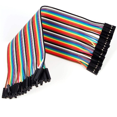 Picture of F-F 40Pcs Set Jumper Wires Female To Female Ribbon Set Connecting Wire 40Pcs Cables 20cm Breadboard Friendly Arduino Raspberry PI Electronics Projects Prototyping DIY