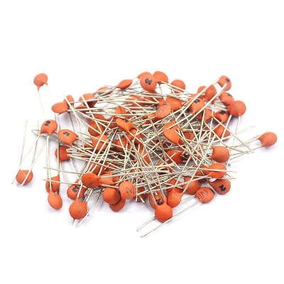 Picture of 25Pcs- Ceramic Capacitor 3.3pF 50V Disc Capacitor High Quality - Black