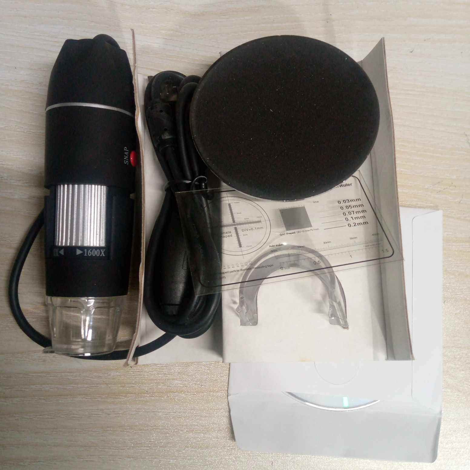 Picture of 1600x Digital Microscope Endoscope 0x-1600x Adjustable USB Camera 2MP 8 LED Magnifier