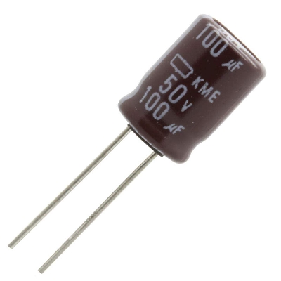 Picture of 10Pcs- RADIAL 100uF 50V Electrolytic Capacitors 100uF 50V Radial Polarized Aluminum Electrolytic Capacitor THT Electrolytic Radial Capacitors Electronics Circuitry & Parts