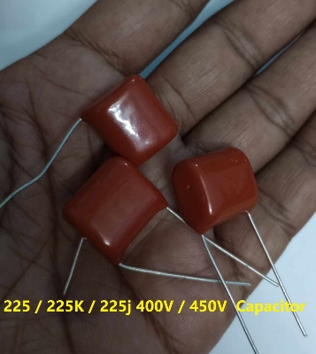 Picture of 3Pcs- Capacitors 225K / 225J 400V / 450V METALLIZED 225j 400V Metallized 225 450V Polypropylene Capacitor Mylar 2200nF Polyester Film Capacitors 2 Pin Leads