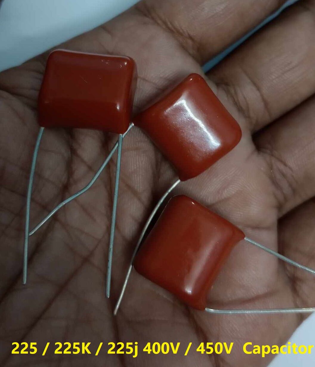 Picture of 3Pcs- Capacitors 225K / 225J 400V / 450V METALLIZED 225j 400V Metallized 225 450V Polypropylene Capacitor Mylar 2200nF Polyester Film Capacitors 2 Pin Leads