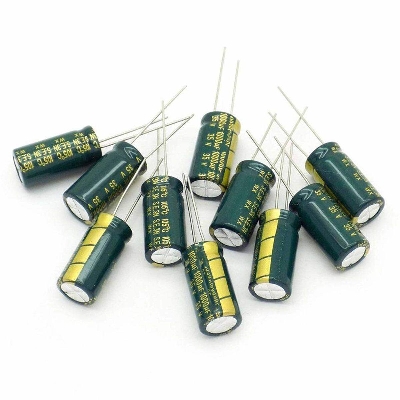Picture of 5Pcs- RADIAL 1000uF 35V Electrolytic Capacitors 1000uF 35V Radial Polarized Aluminum Electrolytic Capacitor THT Electrolytic Radial Capacitors Electronics Circuitry & Parts