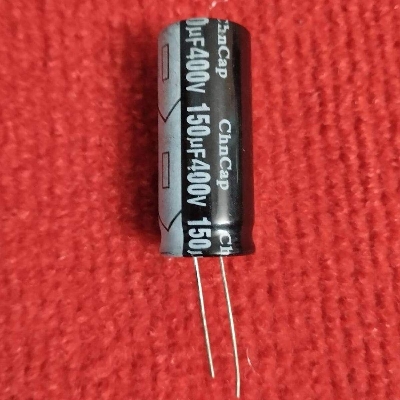 Picture of RADIAL 150uF 400V Electrolytic Capacitors 150uF 400V Radial Polarized Aluminum Electrolytic Capacitor THT Electrolytic Radial Capacitors Electronics Circuitry & Parts