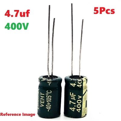 Picture of 5Pcs Electrolytic Capacitor 4.7uF 400V Radial Polarized Aluminum Electrolytic Capacitor