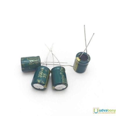 Picture of Radial 330uF Electrolytic Capacitor 35V-5Pcs