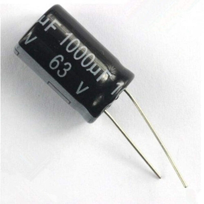 Picture of 3Pcs- RADIAL 1000uF 63V Electrolytic Capacitors 1000uF 63V Radial Polarized Aluminum Electrolytic Capacitor THT Electrolytic Radial Capacitors Electronics Circuitry & Parts