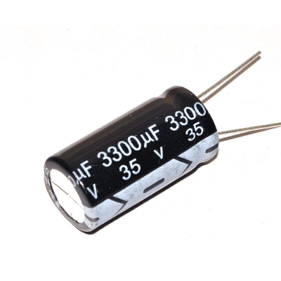 Picture of 2Pcs-RADIAL 3300uF 35V Electrolytic Capacitors 3300uF 35V Radial Polarized Aluminum Electrolytic Capacitor THT Electrolytic Radial Capacitors Electronics Circuitry & Parts