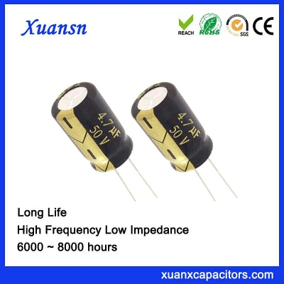 Picture of Radial 4.7uF Electrolytic Capacitor 50V-25Pcs