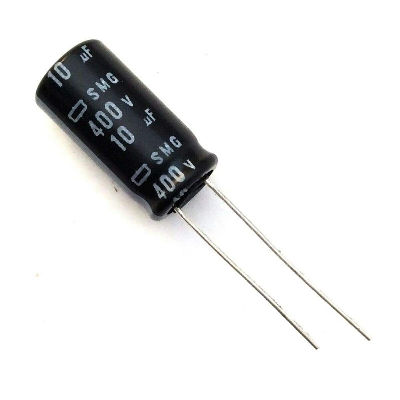 Picture of 5Pcs- RADIAL 10uF 400V Electrolytic Capacitors 10uF 400V Radial Polarized Aluminum Electrolytic Capacitor THT Electrolytic Radial Capacitors Electronics Circuitry & Parts