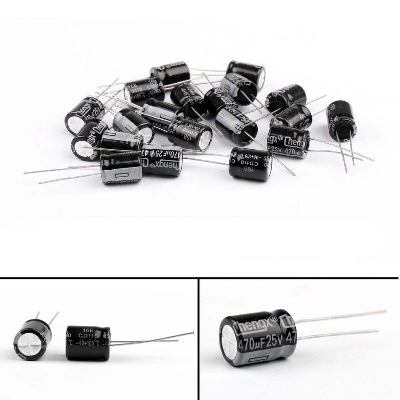 Picture of Radial 470uF Electrolytic Capacitor 25V-10Pcs