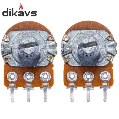 Picture of 3Pcs- 3 Pin 20K Potentiometer Panel Mount 20K Ohm 1/2 Watt 3 Terminal Single Gang Linear Taper Rotary Potentiometer 20K Ohm Adjustable Variable Resistor Potentiometer Pot Electrical Circuitry & Parts