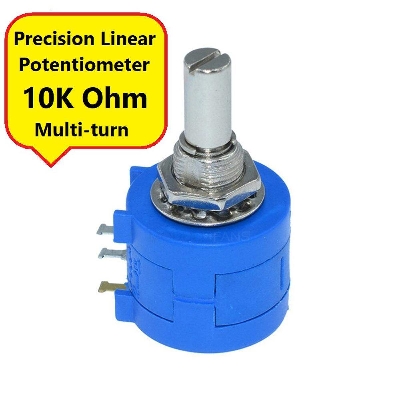 Picture of 3590S-2-103L 103 Multiturn Precision 10K  Linear Precision Potentiometer 10K Ohm Adjustable Potentiometer Multi 10 Turn Counting Dial Rotary Wirewound Pot  Electrical Circuitry & Parts