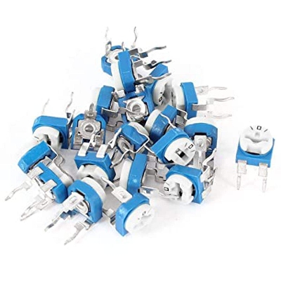 Picture of RM065 RM-065 VR 1K Ohm 102 Potentiometer Trimmer Trim Pot 1K Ohm 102 Trimpot Potentiometer Variable Resistor Top Adjustment Single Turn 6mm V/R Electrical Circuitry & Parts - 10 Pcs