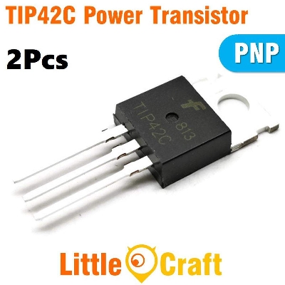 Picture of 2Pcs- Chinese TIP42C TIP42 TIP 42 Transistor PNP 100V 6A 65W 3MHz Darlington Power Transistor Epitaxial Silicon Transistor TO-220 Package Electrical Circuitry & Parts