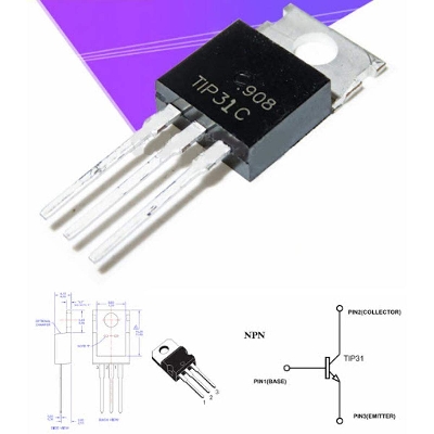 Picture of Tip31c npn পাওয়ার Transistor-3pcs