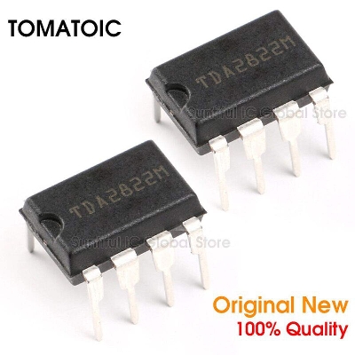 Picture of 2Pcs- TDA2822 TDA 2822 OPAMP DC 1.8V 12V 1W Stereo Audio Amplifier IC Dual In Line Package Low Voltage Power Amplifiers DIP 8 Pin IC Electrical Circuitry & Parts
