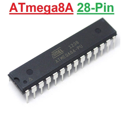 Picture of ATMEGA8A-PU ATMEGA8A ATMEGA8 16MHz 8KB 8-Bit DIP 28 Pin Atmel Atmega AVR Microcontroller IC Electronics Circuitry & Parts