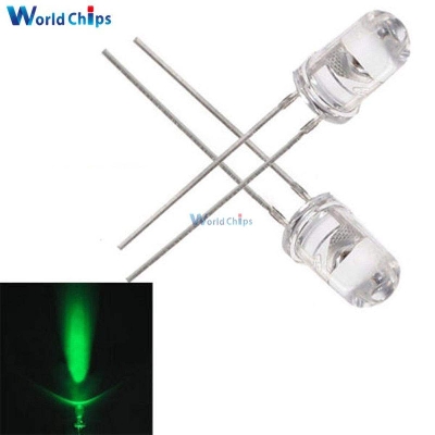 Picture of Water Clear LED Green 5mm Ultra Bright-50Pcs