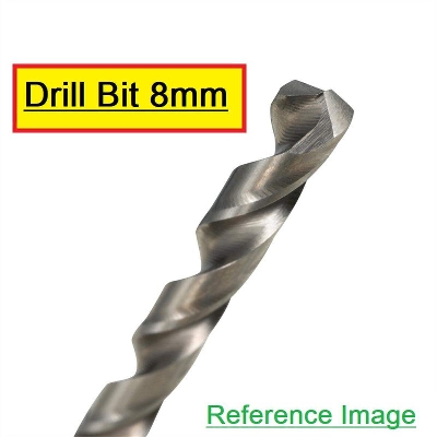 Picture of Drills Bit 8mm HSS Twist Drill Bits 8mm High Speed Steel With 8mm Shank For Drill Machine Chuck - Silver