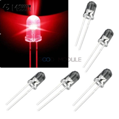 Picture of Water Clear LED Red 5mm Ultra Bright-50Pcs