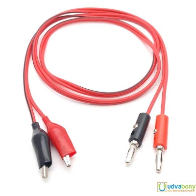 Picture of 1Pair- Electrical Multimeter Probe Alli-gator Testing Cord Lead Clip To 4mm Banana Plug Dual Tester Probe For Multimeters Cables Leads Probe Connectors Cables Wire
