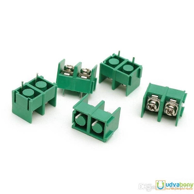 Picture of 5Pcs- 2Pin 8.5mm GREEN Color 2 Pin Plug-In PCB Mount Straight Screws Terminal Block Connector 8.5mm Pitch Socket Strips For Arduino Cables Connectors Electronics Circuitry & Parts - Black
