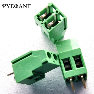 Picture of 5Pcs- 2Pin GREEN Color KF301-2P 2 Pin Plug-In PCB Mount Straight Screws Terminal Block Connector 5.08mm Pitch Socket Strips For Electronics Cables Connectors Terminals 